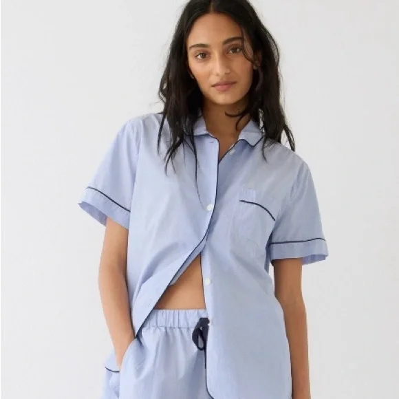 NWT J.Crew End On End Pajama Top Size L - Picture 1 of 6